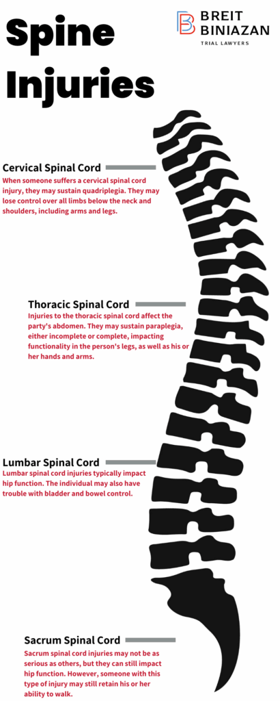 Infographic on Types of Spine Injuries